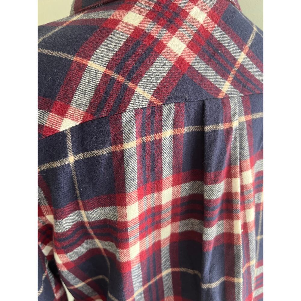 Mixed Threads Open Shoulder Flannel Button Down S… - image 3